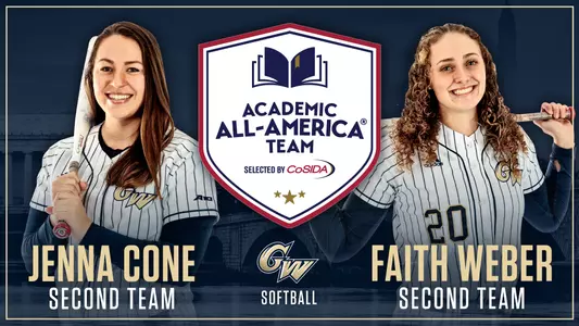 GRAPHIC: Jenna Cone & Faith Weber have been named CoSIDA Academic All-Americans.