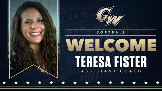 GRAPHIC: Welcome GW Softball Assistant Coach Teresa Fister