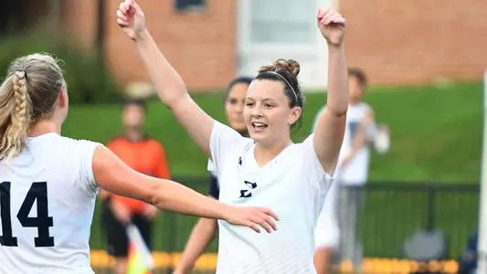 Sammy Neyman celebrates her goal vs. UNCG.