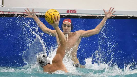 Goalkeeper Luca Castorina makes a save vs. Mount St. Mary's.