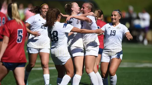 Alicia Window celebrates a goal against Richmond