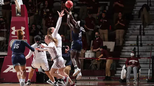Nya Lok puts up a shot against Fordham