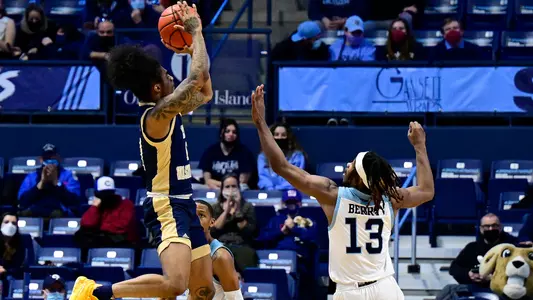 James Bishop hits the game-winning basket at Rhode Island