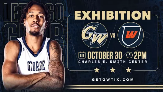 Men's Basketbal Exhibition vs. Western Connecticut State graphic