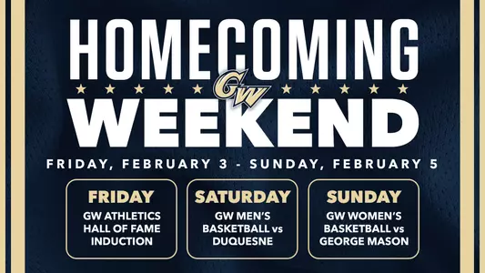 GW Athletics Announces Homecoming to be February 3 - 5