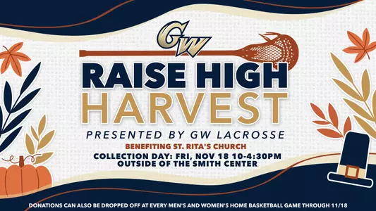 GW lacrosse sponsors Raise High Harvest