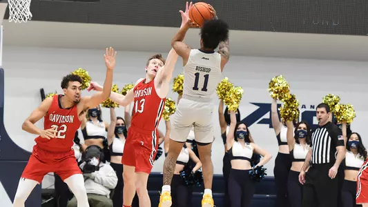 James Bishop rises to score against Davidson.