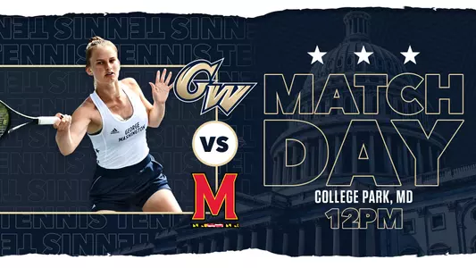 Women's Tennis match graphic at Maryland