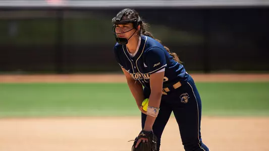 Sierra Lange looks in for a sign.