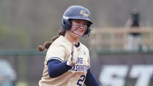 Alexa Williams goes for a high-five vs. St. Bonaventure.