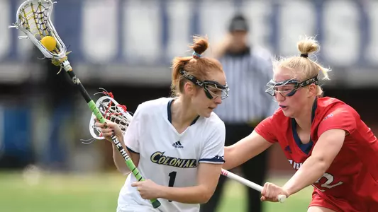 Phoebe Mullarkey cradles the ball vs. Richmond