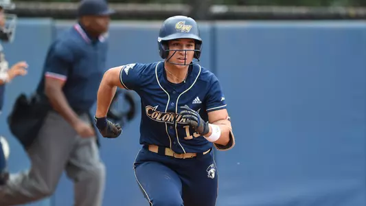Sierra Lange runs to first vs. Howard.