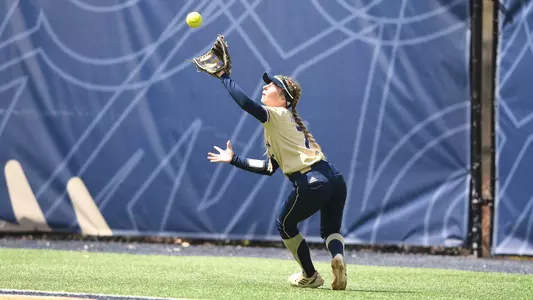 Darbie Stancil makes a catch in center.