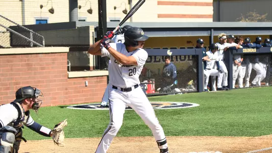 Anthony Frechette bats against Georgetown