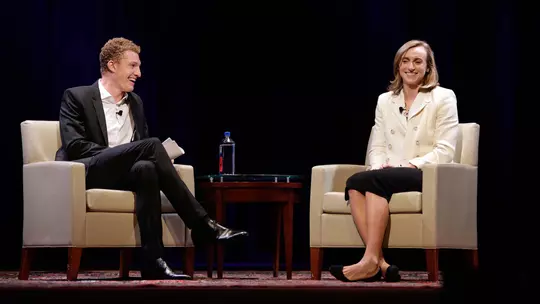 Dylan Arzoni interviews Olympian Katie Ledecky.