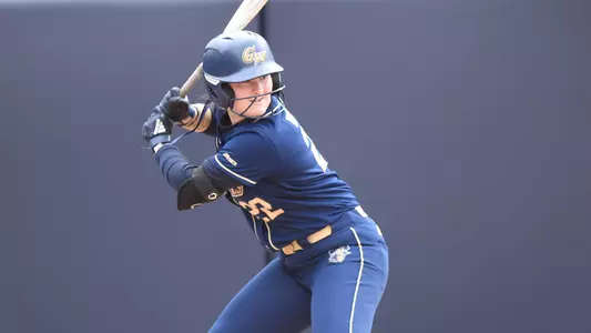 Alexa Williams waits to hit vs. George Mason.