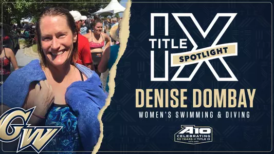 GRAPHIC: Title IX Spotlight: Denise Dombay, Women's Swimming & Diving