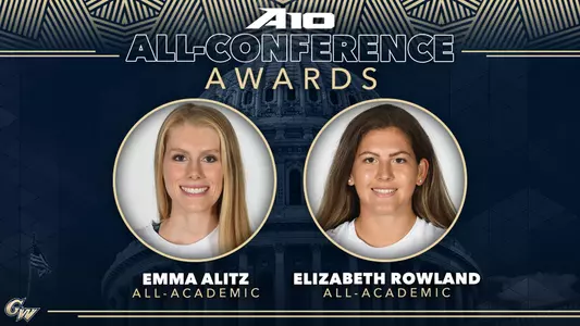 Emma Alitz and Elizabeth Rowland All-Academic honorees graphic