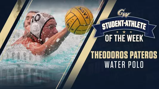 Theodoros Pateros Student-Athlete of the Week graphic