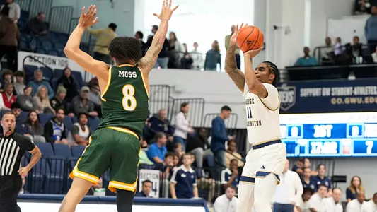 James Bishop IV takes a 3-pointer vs. William & Mary