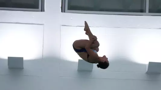 Dara Reyblat diving at the Smith Center Pool