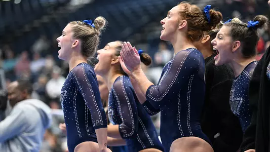 Kendall Whitman, Libby Garfoot and Nora Houseman celebrate on Senior Day