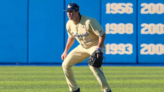 Bryan Belo readies himself in the field