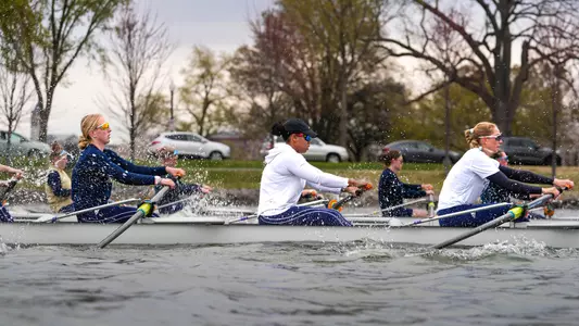 Women's rowing practices on the Potomac River