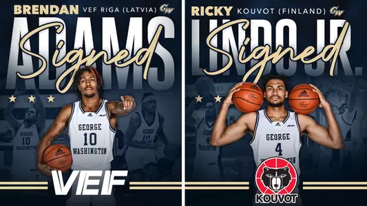 Ricky Lindo Jr. and Brendan Adams signing professional contracts