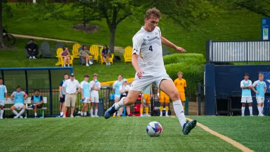 Lucas Matuszewski about to the strike the ball on The Vern