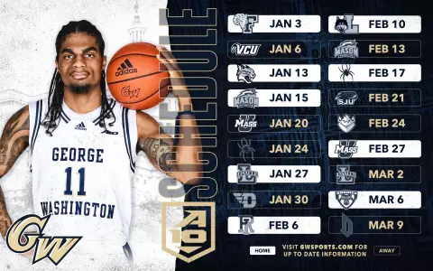 2023-24 Men's Basketball Atlantic 10 Schedule Graphic