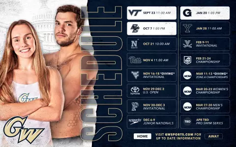 New Swimming and Diving Schedule Release Graphic