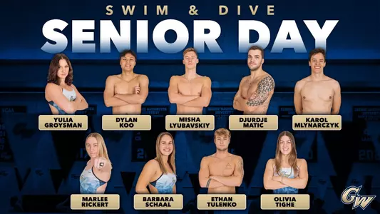 2023-24 Swimming and Diving Senior Day Graphic
