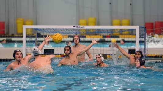 Water polo defends a Wagner shot in the MAWPC third-place match