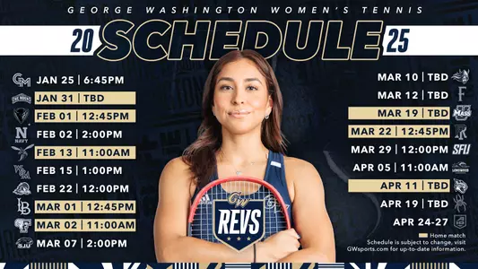 2025 Tennis Spring Schedule Graphic