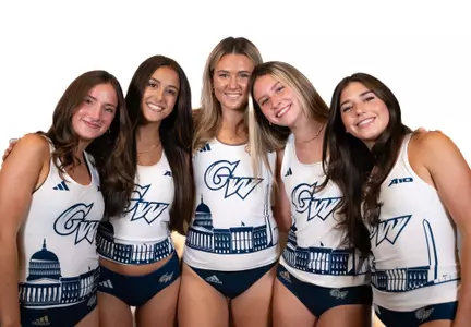 Women's Track Runners Pose at 2024 Content Day