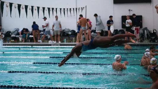 Brooklynn Harris diving into the Smith Center pool