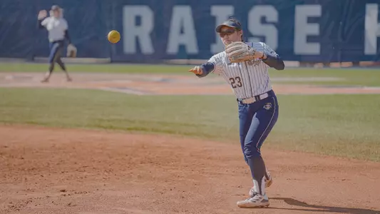 Daniella Lew fielding vs. Hofstra
