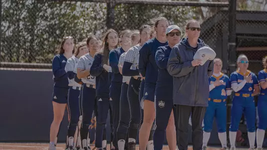 Softball Lineup During National Anthem