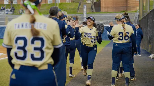 Rose Cano High-Five Pre-Game Line