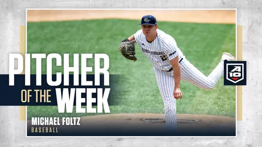 Michael Foltz A-10 Pitcher of the Week Graphic