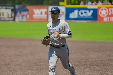 Ellis Schwartz Running into the Dugout vs. Richmond