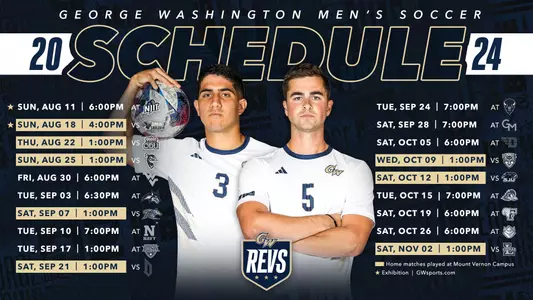 Men's Soccer Schedule Graphic