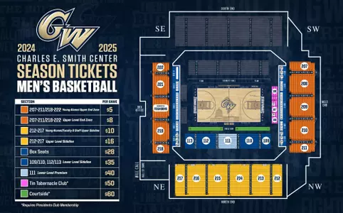 2024-25 MBB Season Ticket Seating Chart