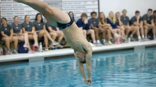 Michael Wood diving at the Smith Center