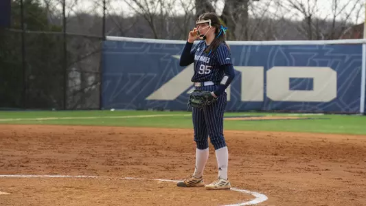 Cece Smith pitching in 2024 at the GW Softball Field