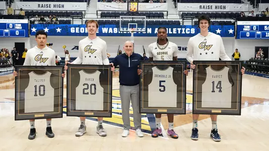 GW men's basketball seniors 2025