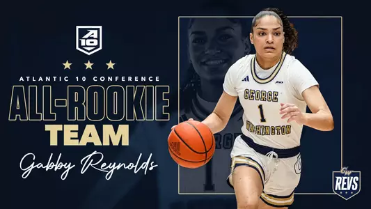 Gabby Reynolds A-10 All-Rookie Graphic