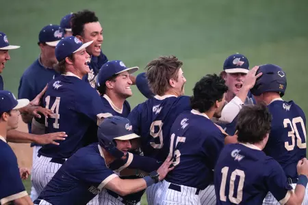 Baseball Celebrates Walkoff Win vs. Richmond