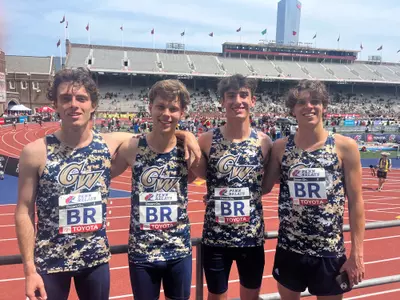 Men's DMR Team at the Penn Relays